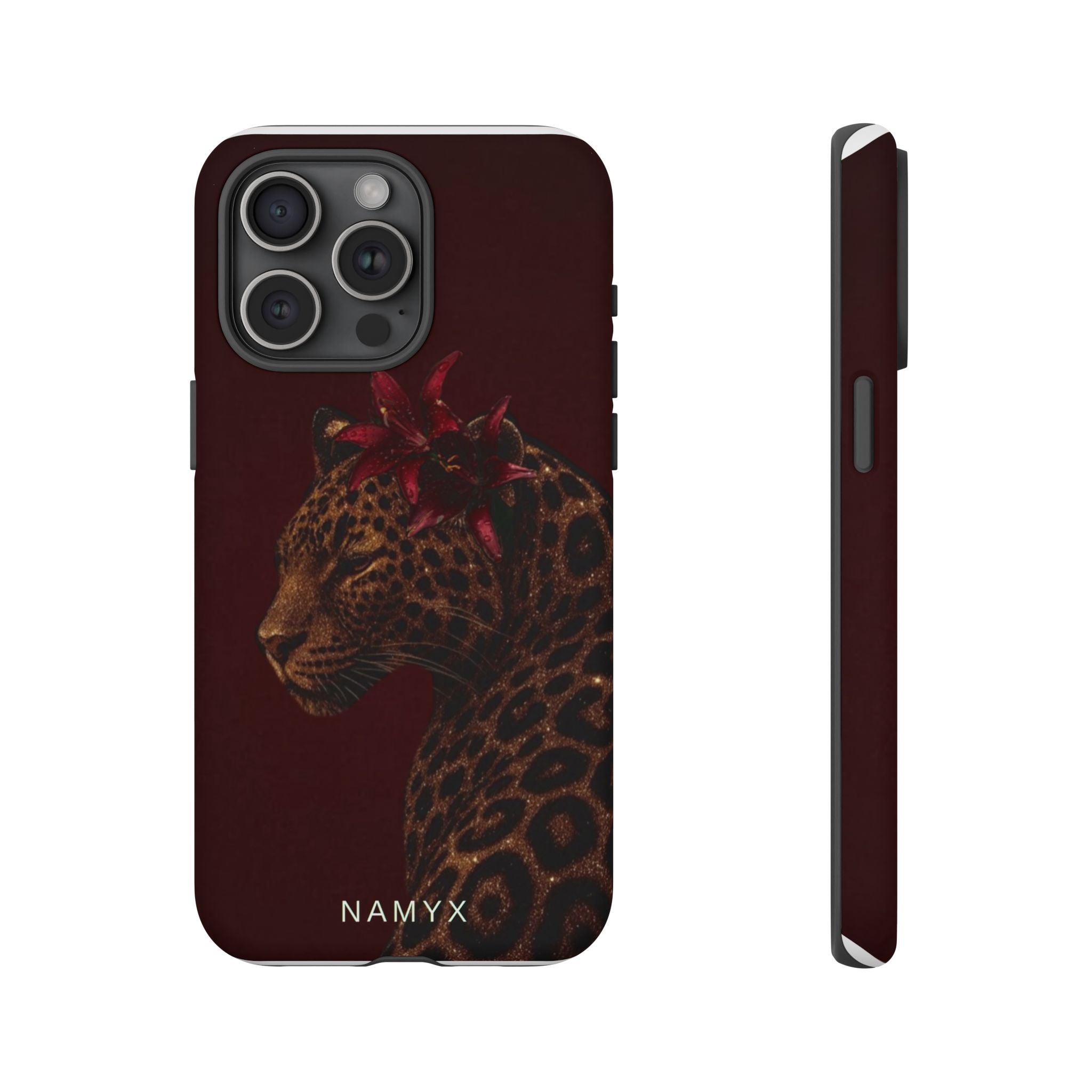 Leopard Floral Tough Phone Case