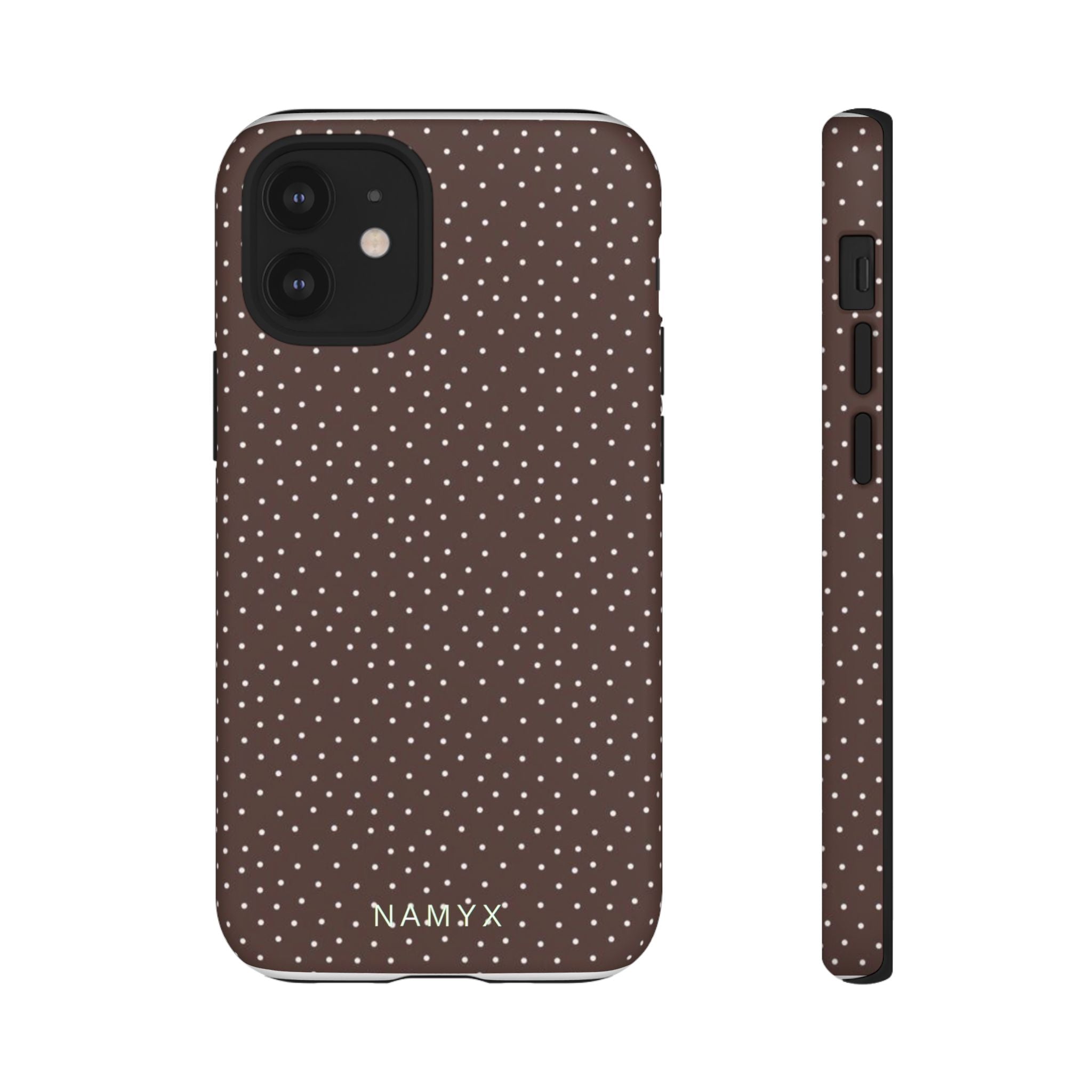 Brown Polka Dot Tough Phone Case - Slim Protective iPhone Cover