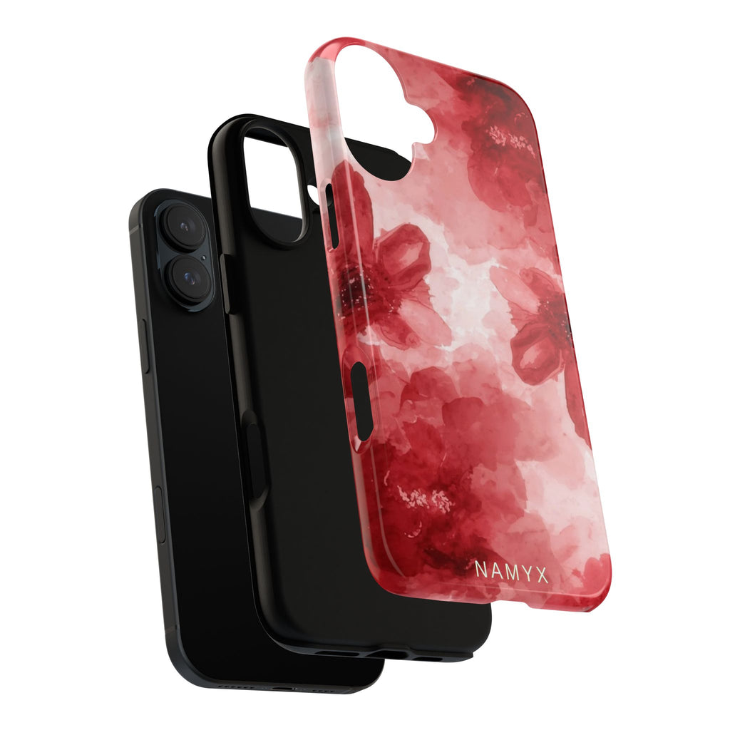 Floral Red Watercolor Tough Phone Case