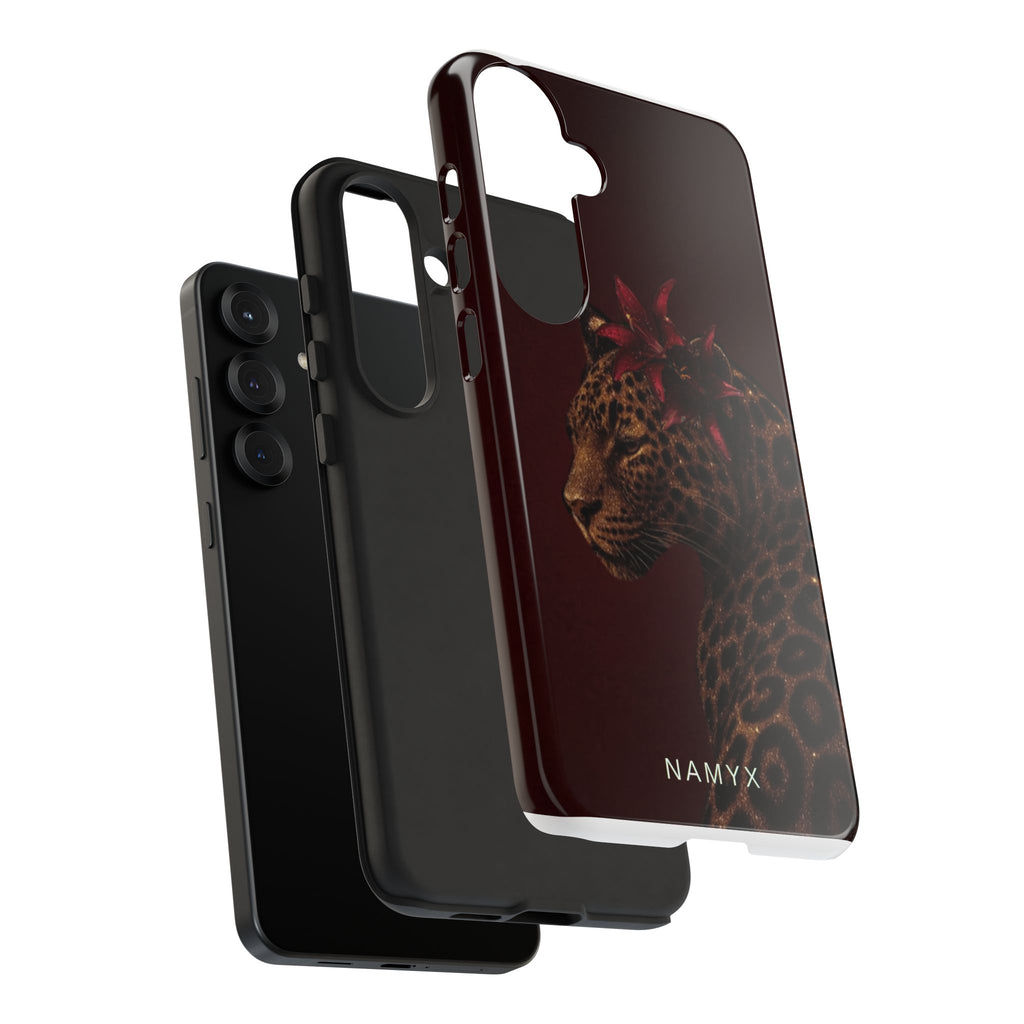Leopard Floral Tough Phone Case