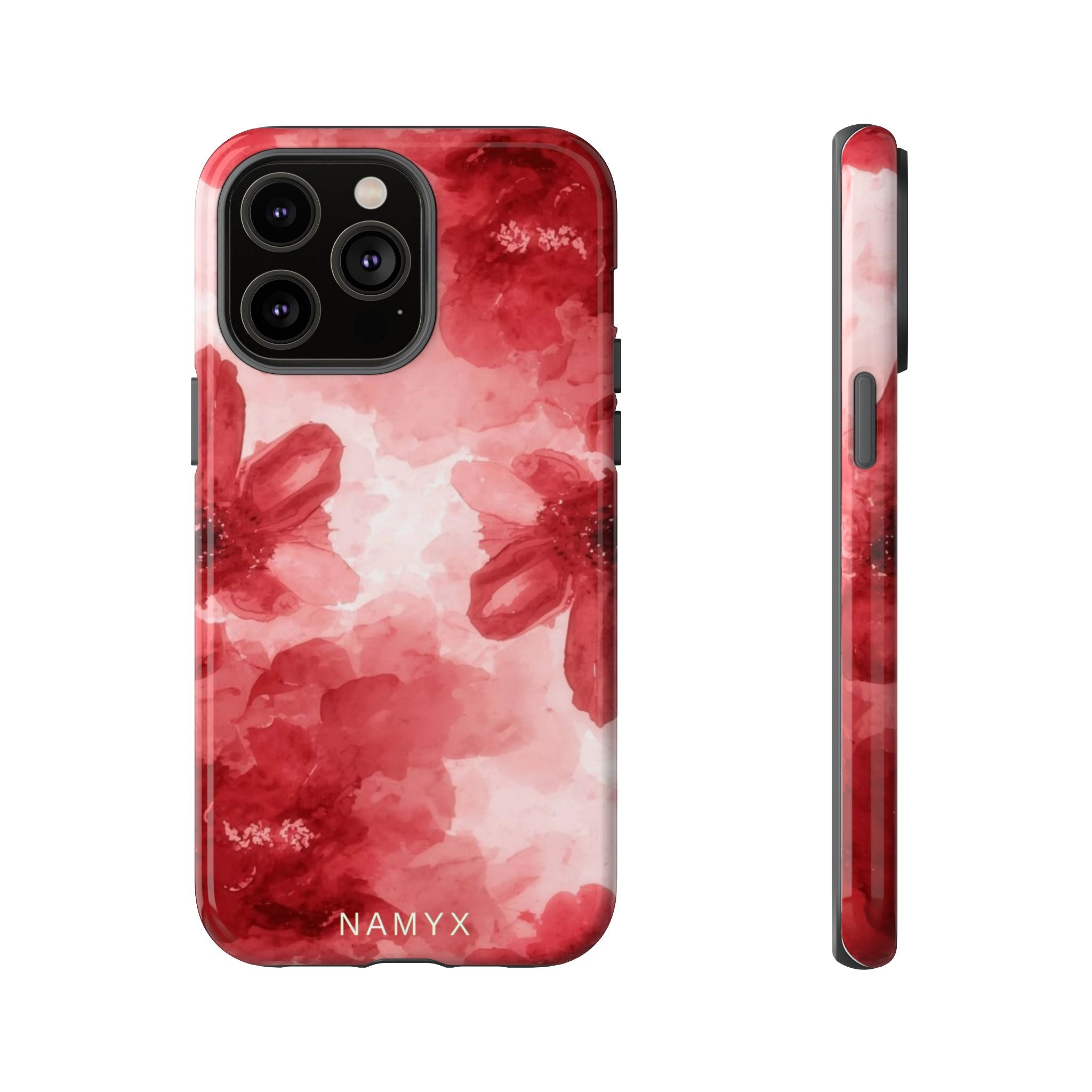Floral Red Watercolor Tough Phone Case