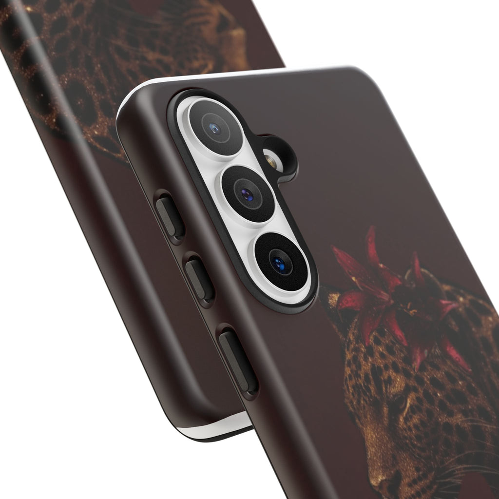 Leopard Floral Tough Phone Case