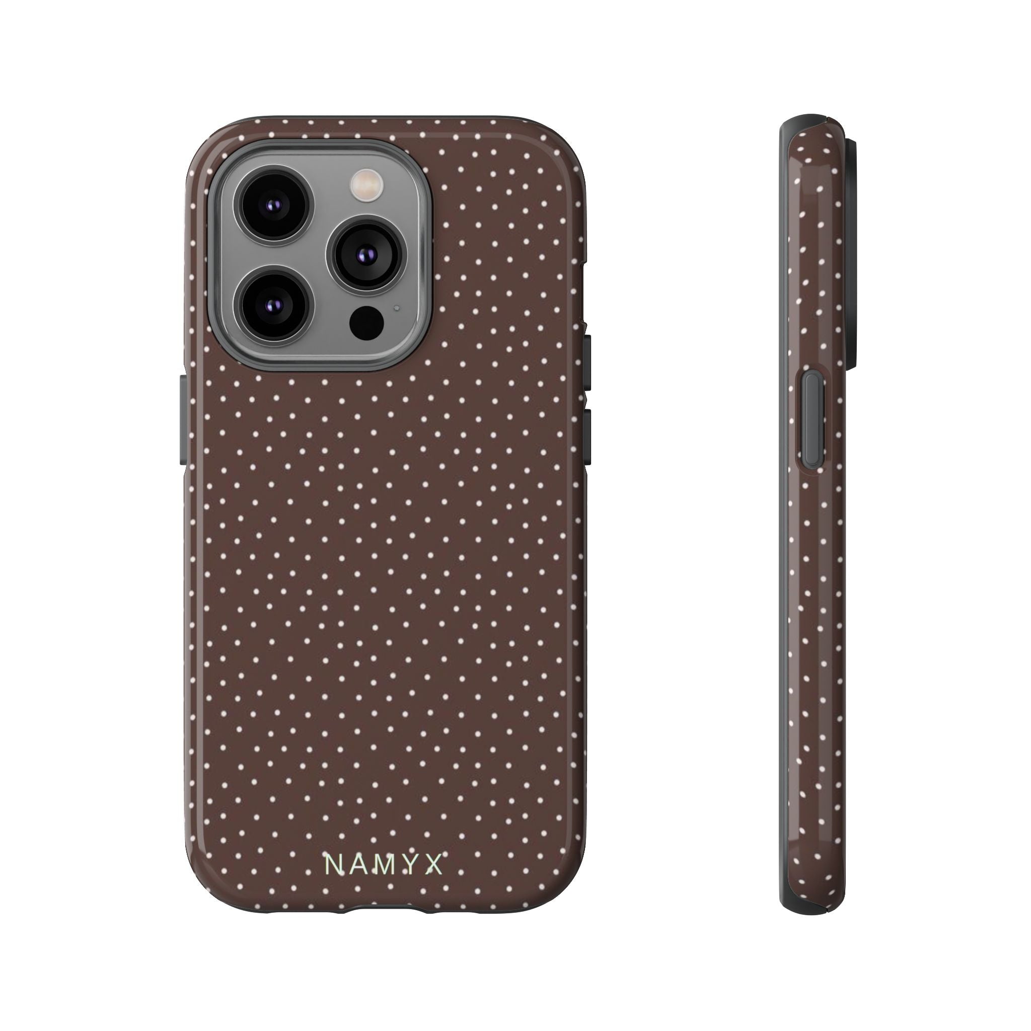 Brown Polka Dot Tough Phone Case - Slim Protective iPhone Cover