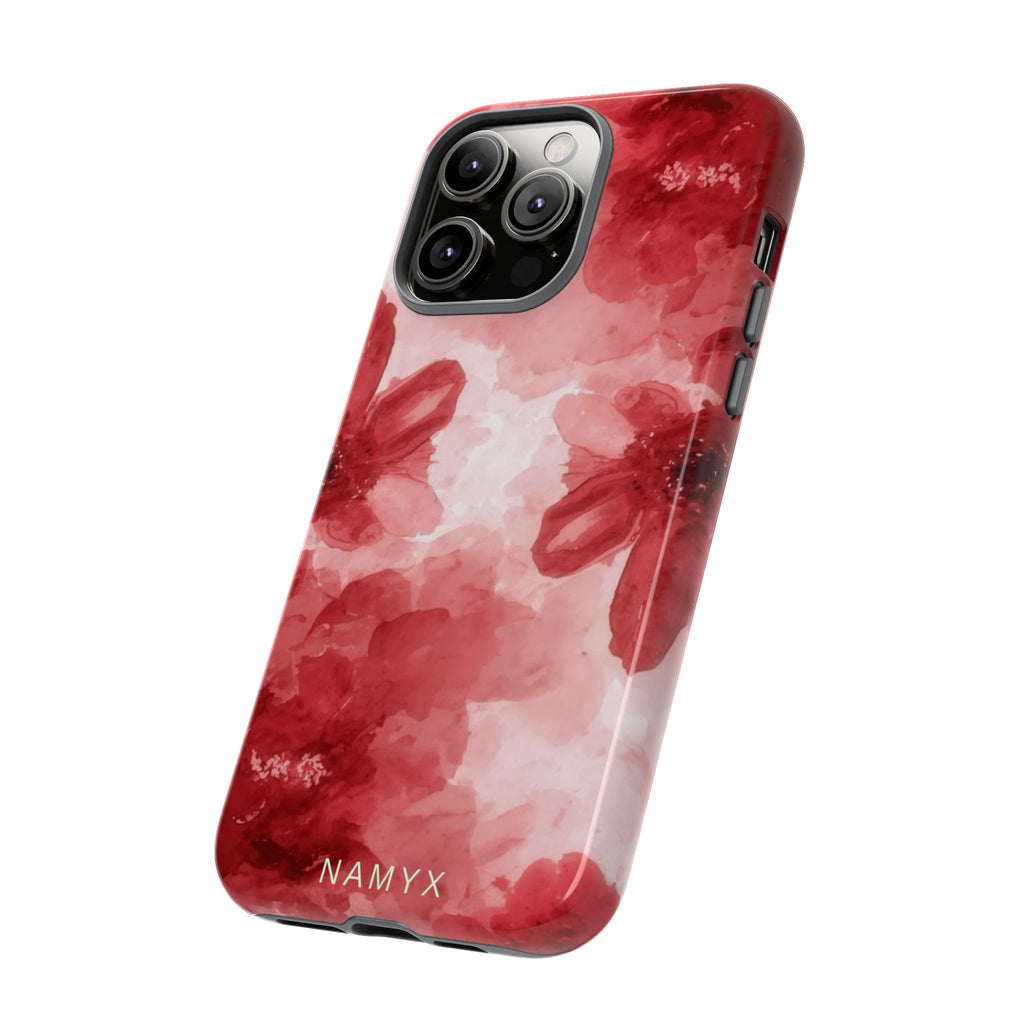 Floral Red Watercolor Tough Phone Case