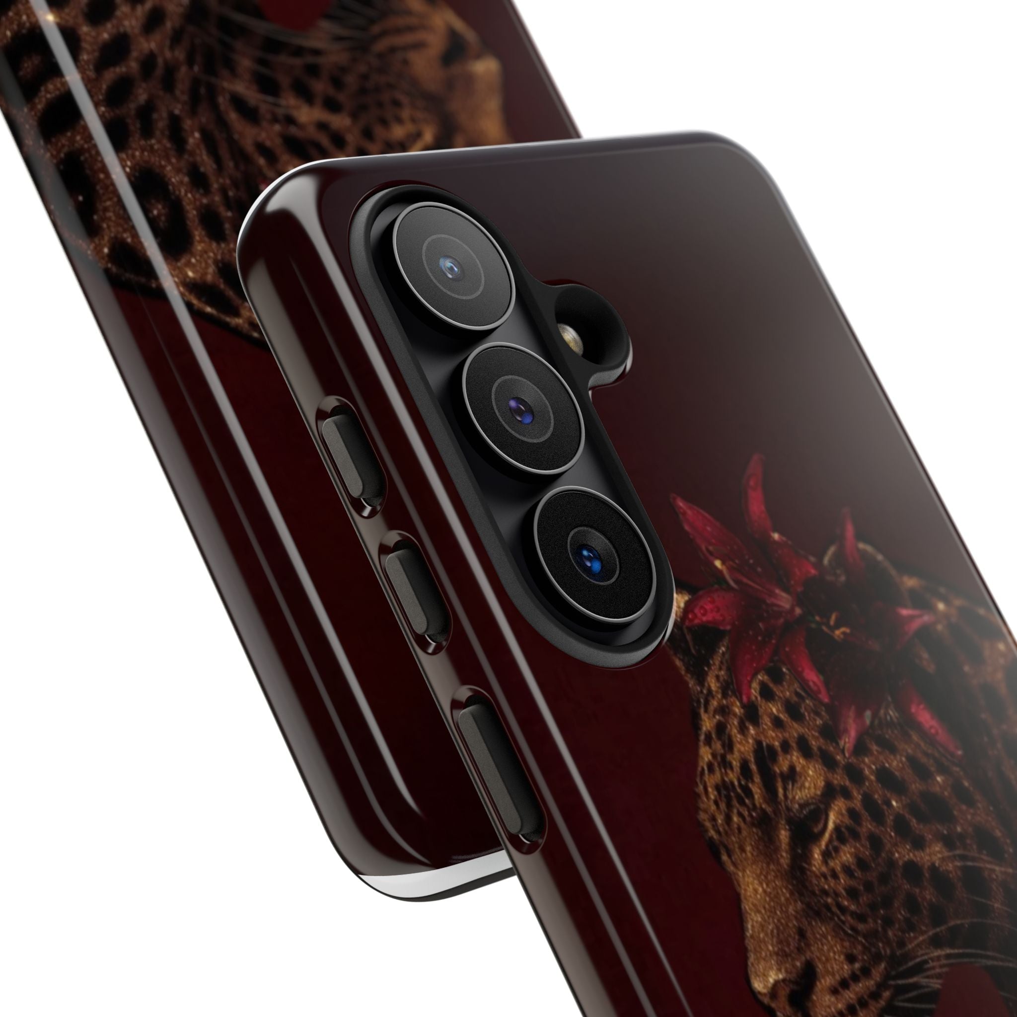Leopard Floral Tough Phone Case