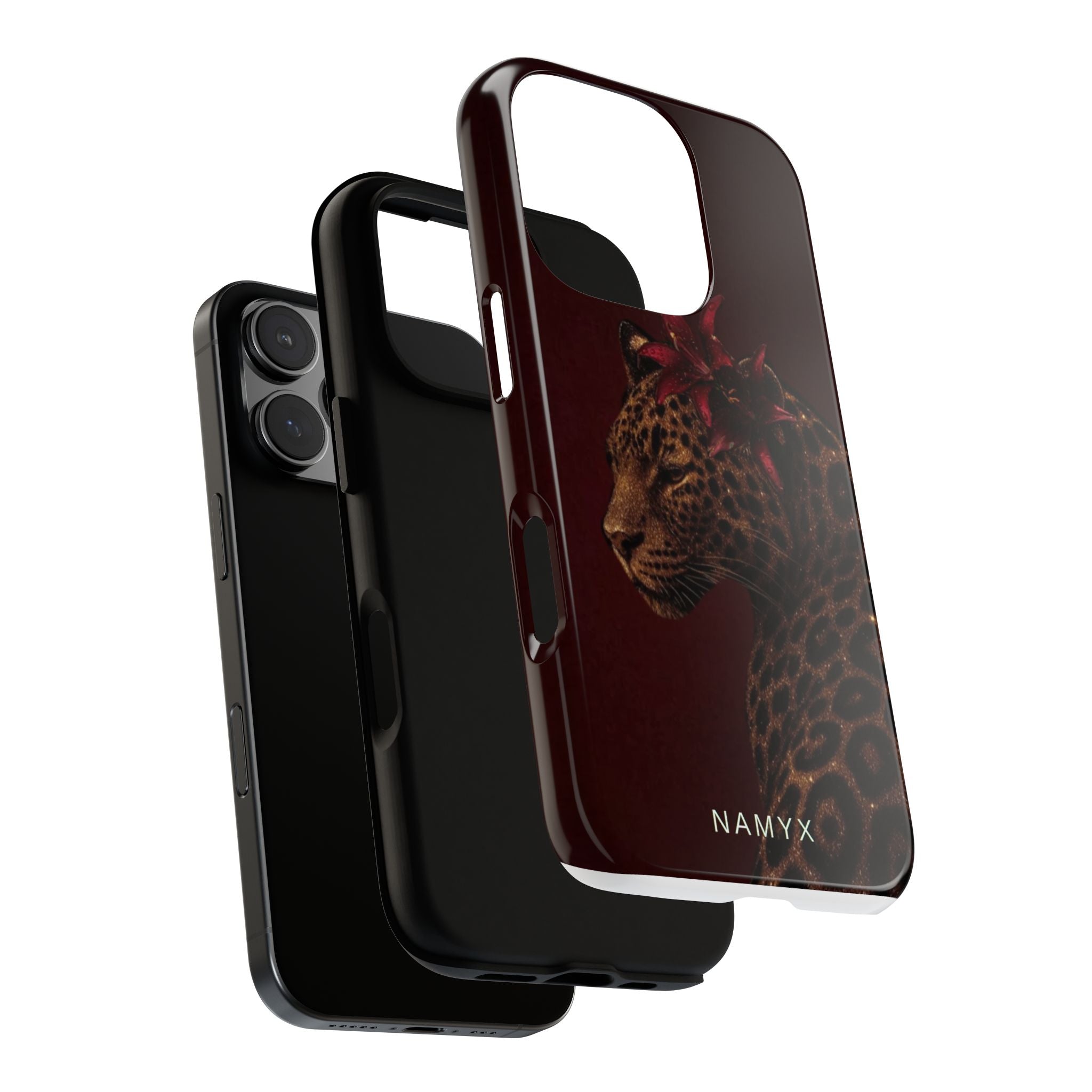 Leopard Floral Tough Phone Case