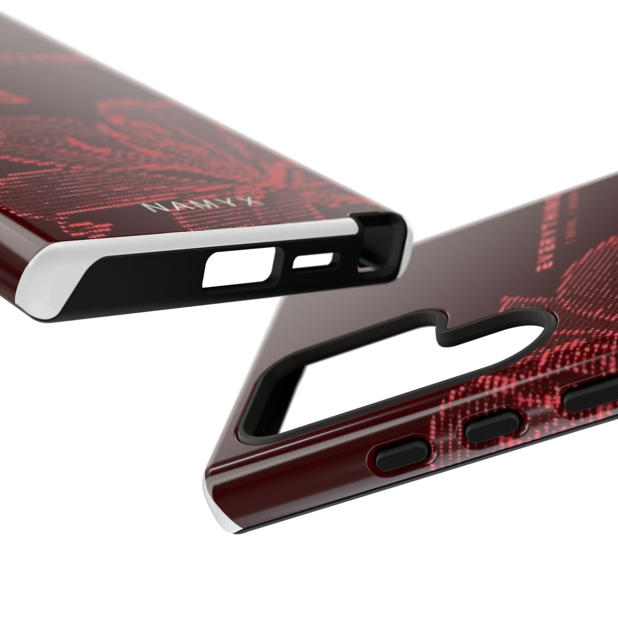 Floral Tough Phone Case — 'Everything' Burgundy Protective Cover