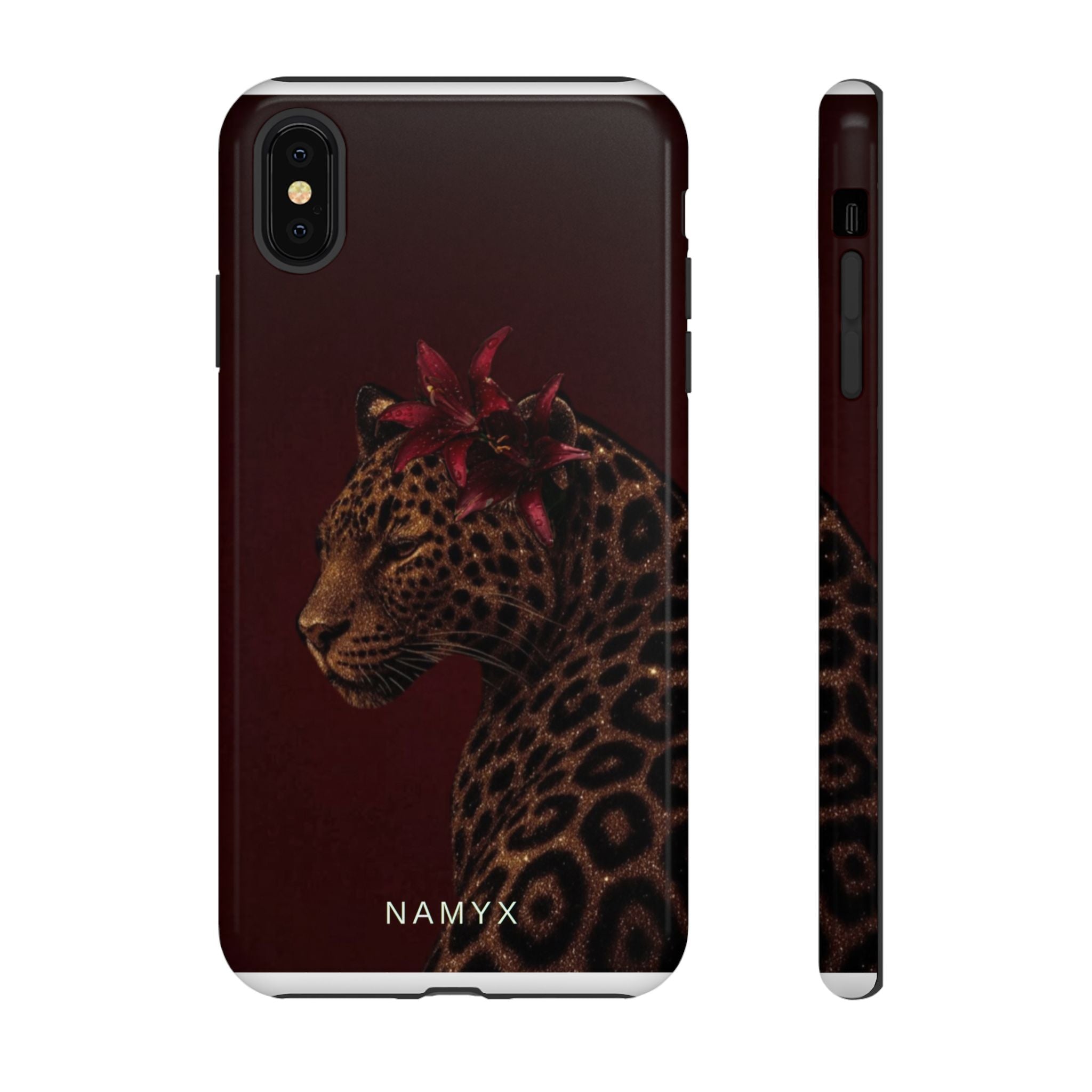 Leopard Floral Tough Phone Case