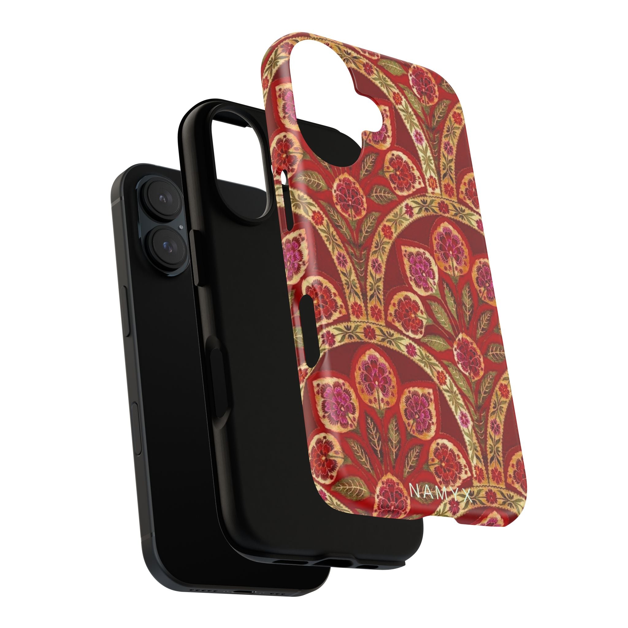 Floral Paisley Tough Phone Case — Red Gold Vintage Pattern