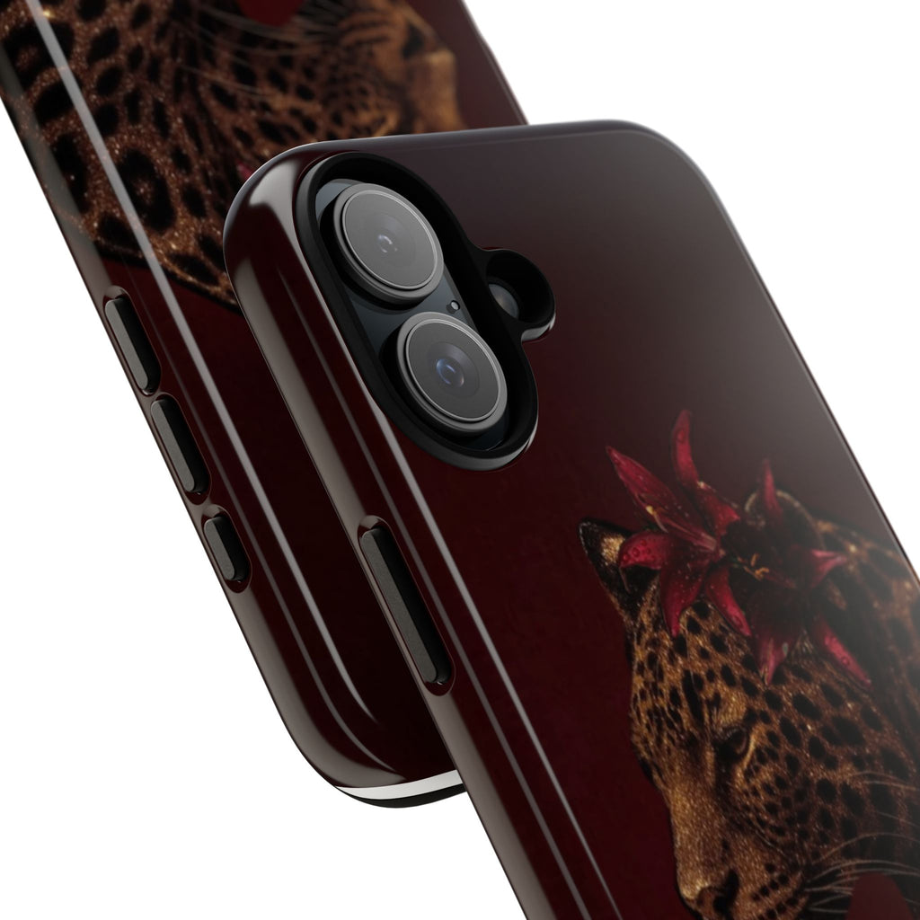 Leopard Floral Tough Phone Case