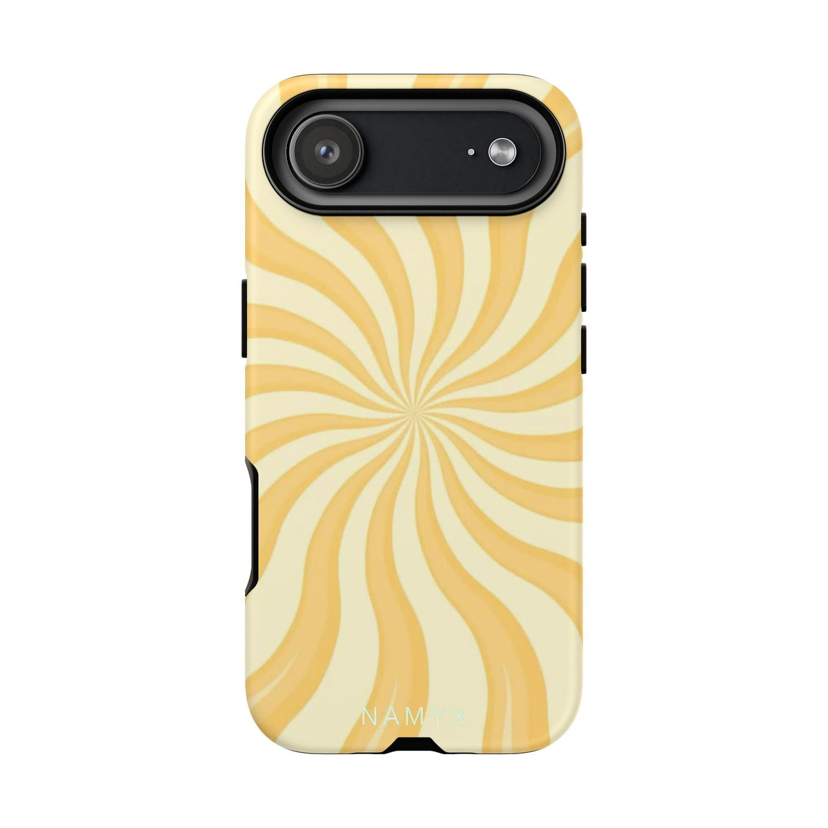 Phone Case — Retro Yellow Swirl Tough Protective Cover