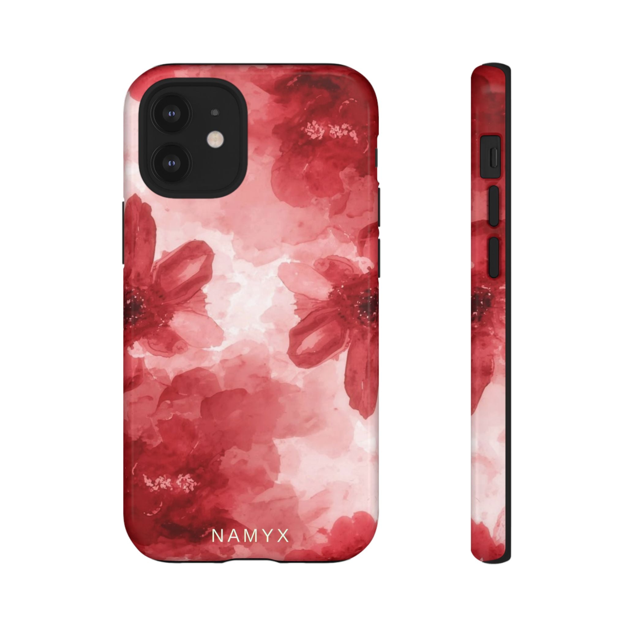 Floral Red Watercolor Tough Phone Case