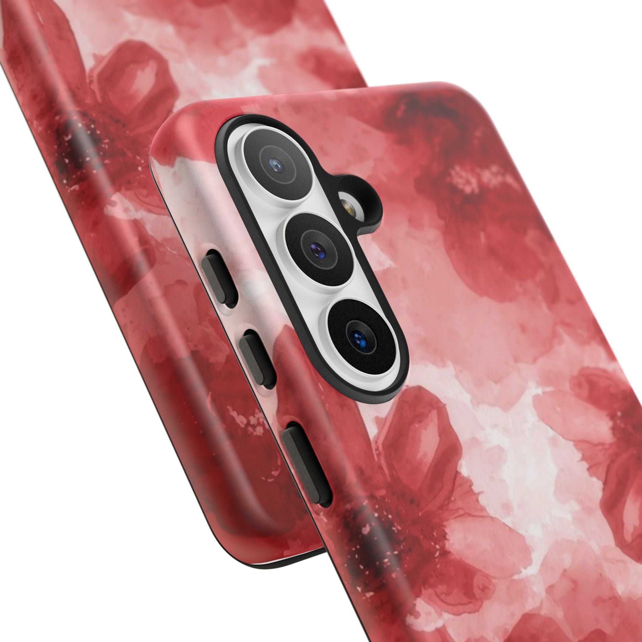 Floral Red Watercolor Tough Phone Case