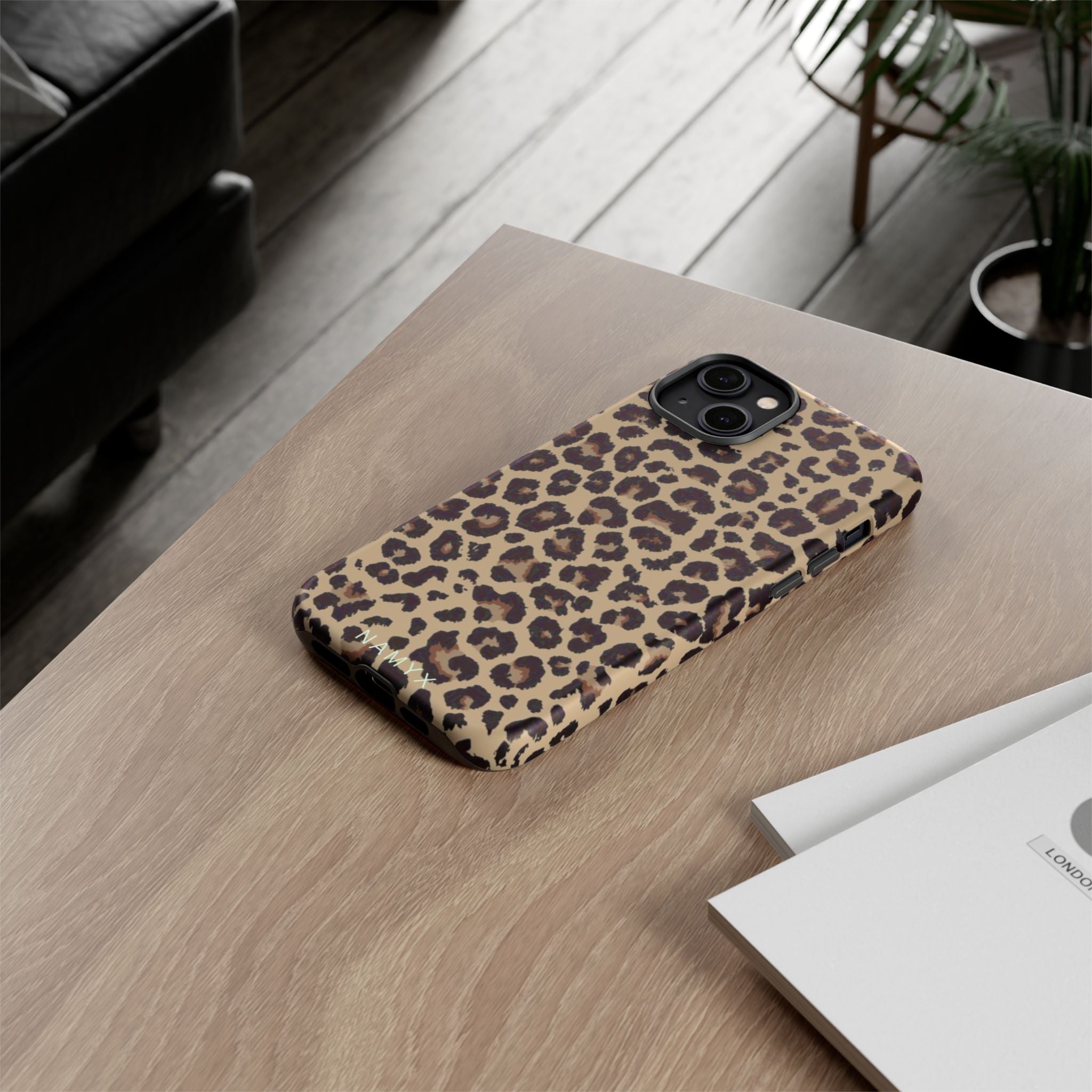Leopard Print Tough Phone Case – Durable Protective Animal Print Phone Cover