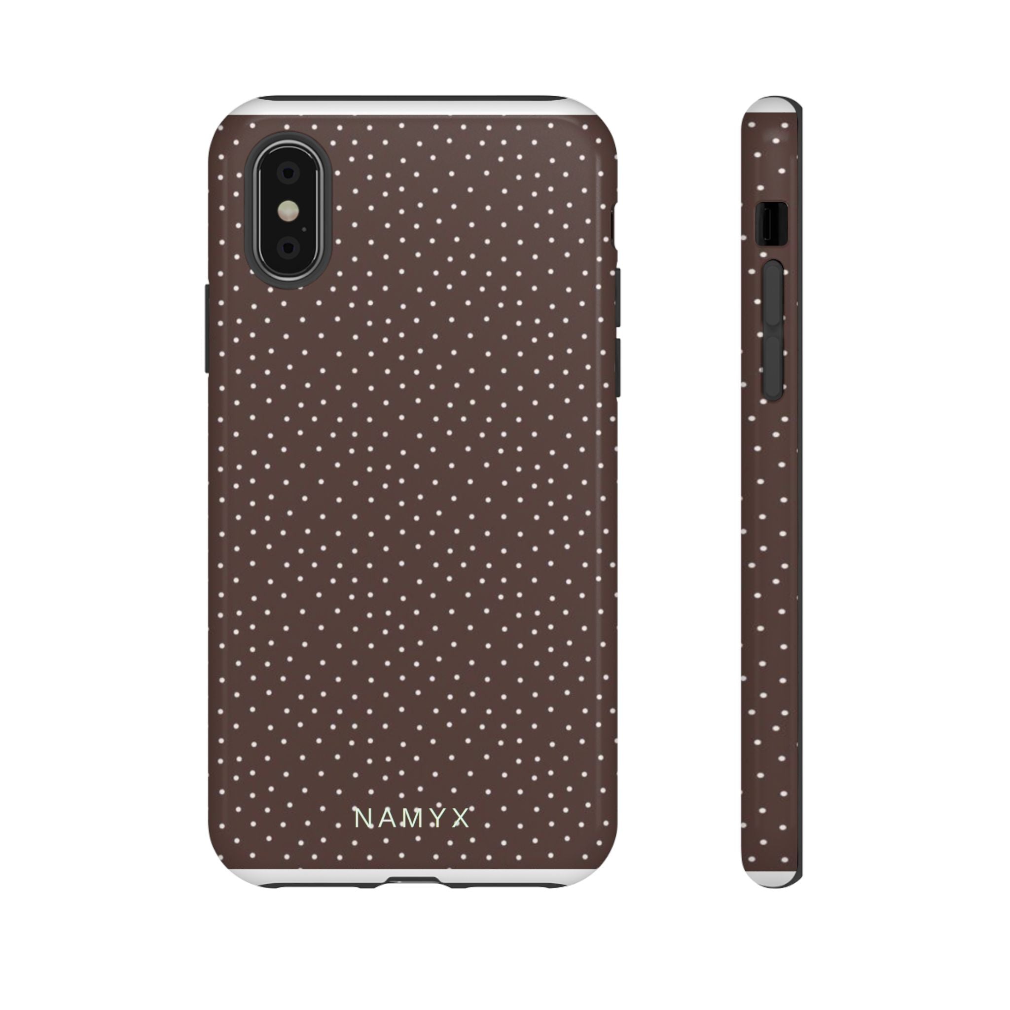 Brown Polka Dot Tough Phone Case - Slim Protective iPhone Cover