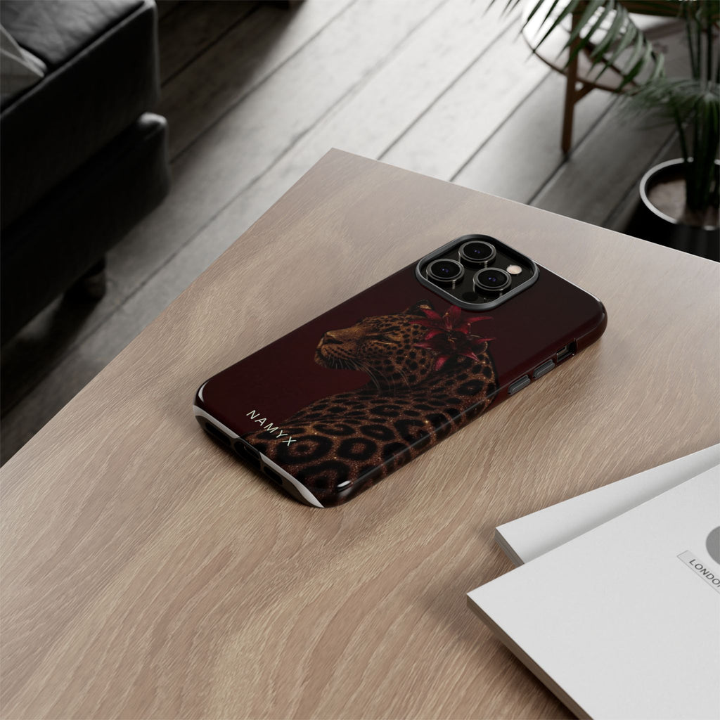 Leopard Floral Tough Phone Case