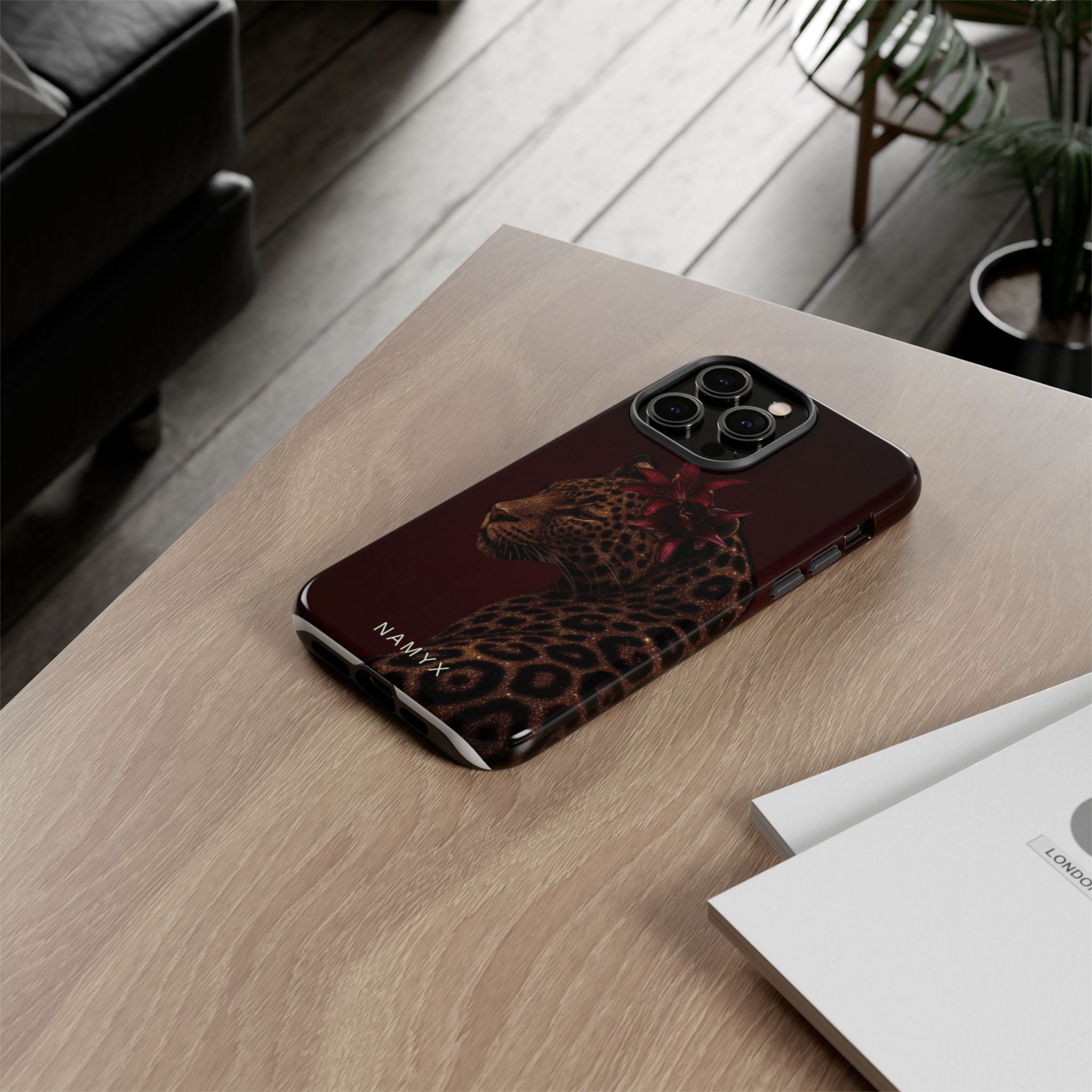 Leopard Floral Tough Phone Case