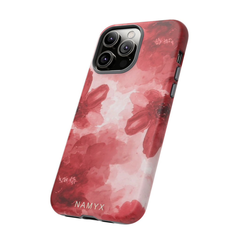 Floral Red Watercolor Tough Phone Case