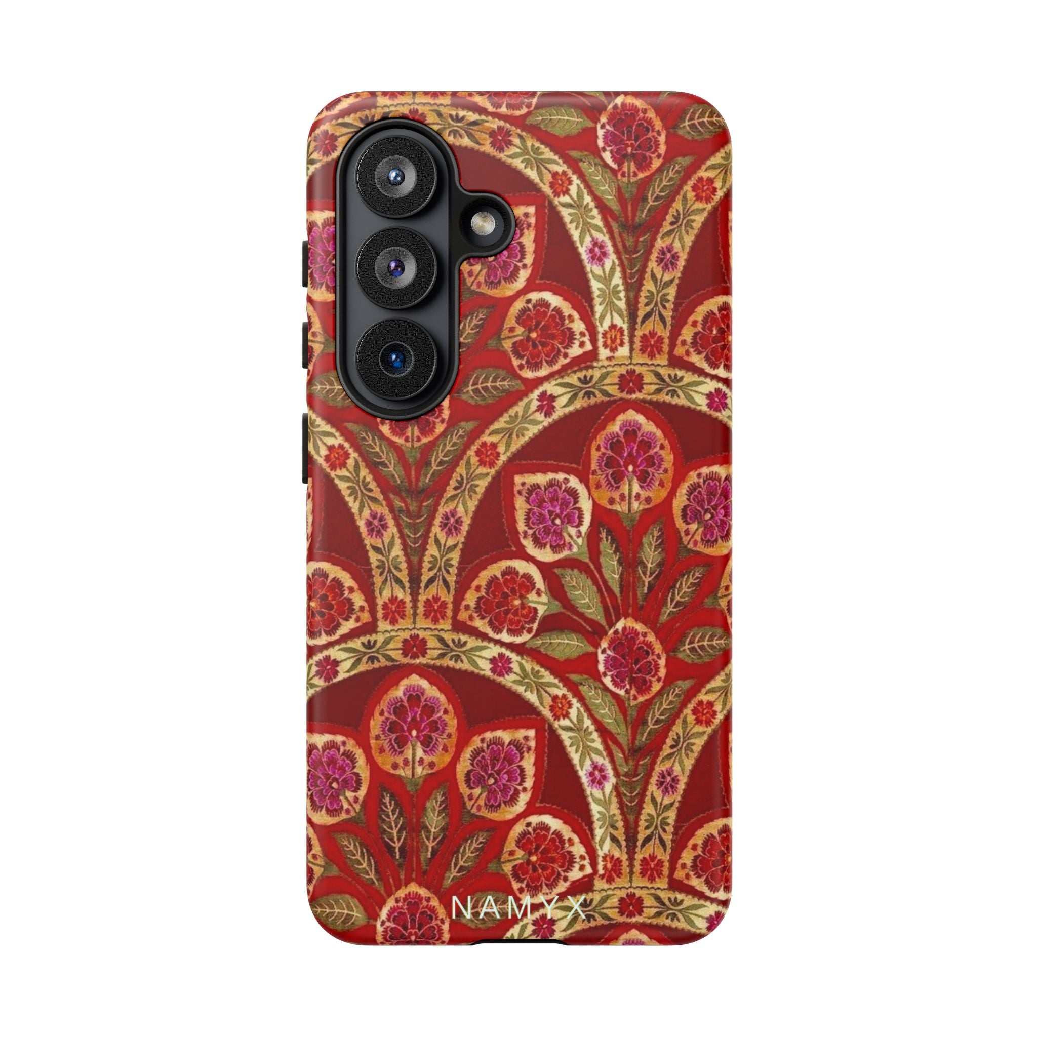 Floral Paisley Tough Phone Case — Red Gold Vintage Pattern