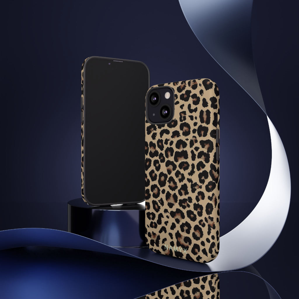 Leopard Print Tough Phone Case – Durable Protective Animal Print Phone Cover