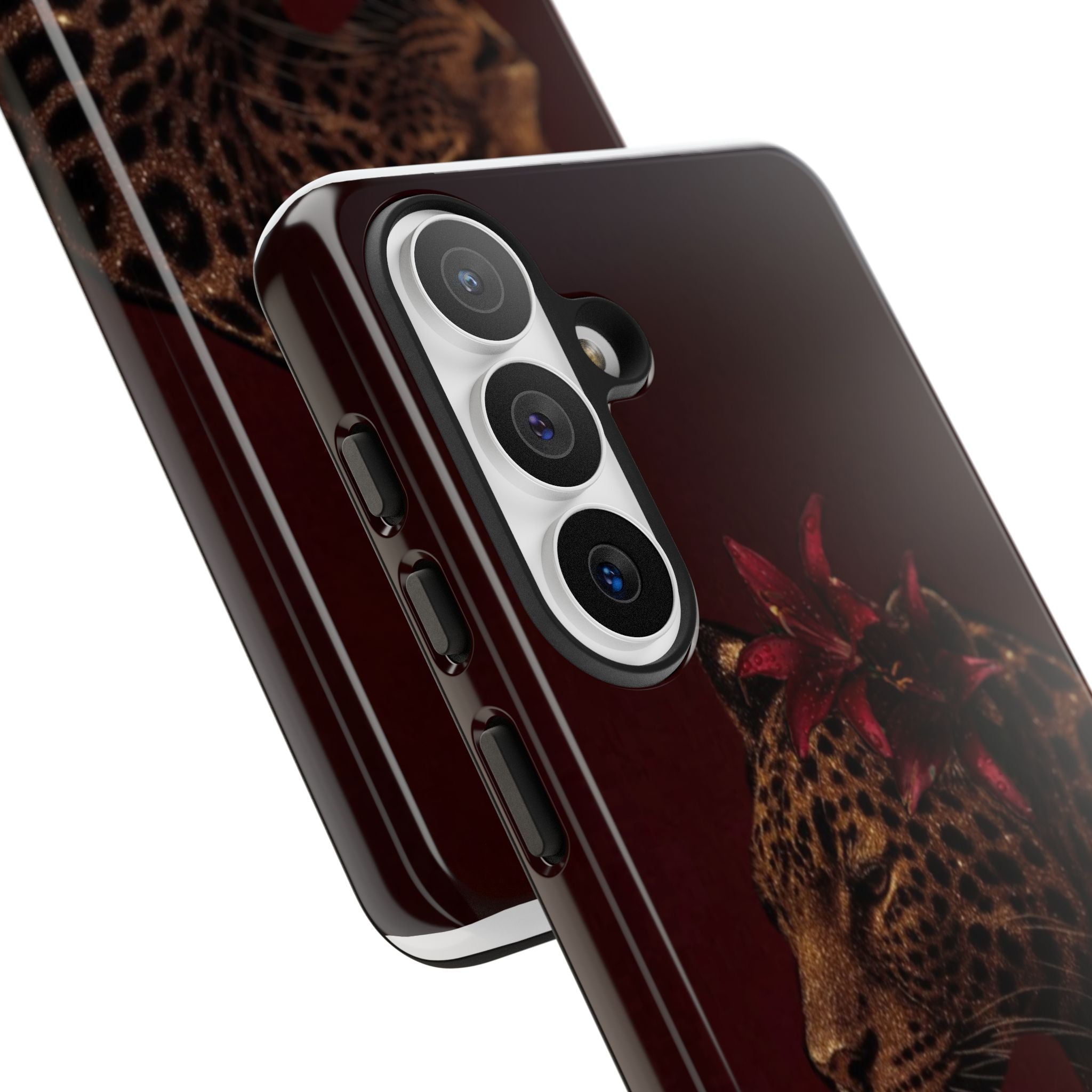 Leopard Floral Tough Phone Case